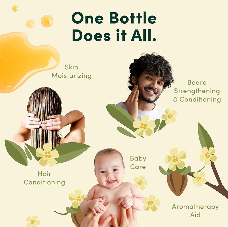 HobaCare Organic Jojoba Baby Oil with Pump - 100% Pure Natural Unrefined Unscented Cold Pressed Jojoba Oil for Baby Hair, Infant Skin, Body Care (4.22 oz) - Image 3
